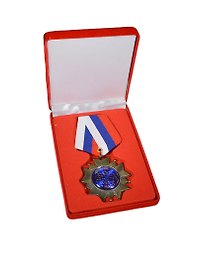 Орден металлический в бархатной коробке Любимому дедушке (553521) (5х10)