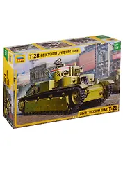 Сборная модель ЗВЕЗДА, Советский средний танк Т-28 3694