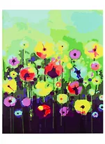 Набор для творчества Рыжий кот Холст с красками 30х40см по номерам. (20 цв.) Необыкновенные цветы Х-6791