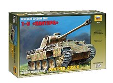 Сборная модель ЗВЕЗДА, Нем.ср.танк Пантера" 1/35 3678П"