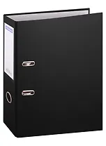 Папка архивная 70мм А4 черная, бумвинил, прозр.карман 