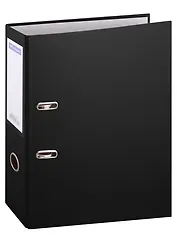 Папка архивная 70мм А4 черная, бумвинил, прозр.карман 