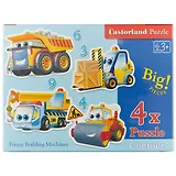 Пазл Castorland Забавные машинки в наборе 4-е пазла, 3/4/6/9эл. В-005024
