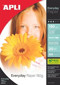Фотобумага глянцевая Apli, А4, 180 г/м2, 20 листов