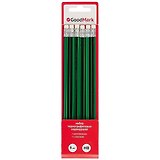 Карандаши GoodMark, чернографитные с ластиком 6 штук