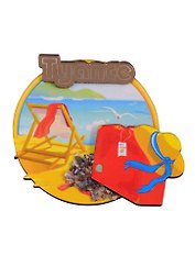 ГС Магнит Туапсе Чемодан (дерево с зеркальной деталью) (7,5 см)