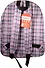 Рюкзак школьный розовый в клетку - 1