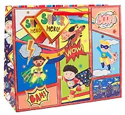 Пакет А4 26*32*12 "Супергерои. WOW" дет., бум.мат.ламинат