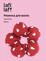 Резиночка Цветок Сердечки (текстиль) (10см) (12-2025093-25) (Lafilaf)