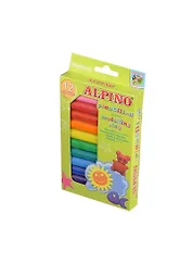 Пластилин 12цв 200гр к/к, подвес, ALPINO
