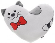 Игрушка, мягкая, Gulliver/Гулливер, Подушка-валентинка котик Тимур 25 см