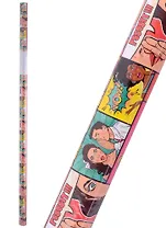Бумага упаковочная 70*100см "Pop art" суперглад., инд.уп.
