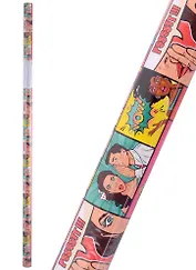 Бумага упаковочная 70*100см "Pop art" суперглад., инд.уп.