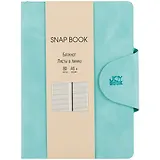 Записная книжка А6 80л лин. "Snap book. No 2" иск.кожа, интегр.переплет, клапан, термотиснение, ляссе, инд.уп.
