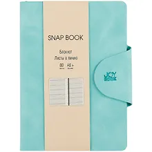 Записная книжка «Snap book. No 2» А6, 80 листов в линейку, экокожа, Listoff