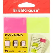 Набор самоклеящихся закладок «ErichKrause», 2 блока, 60 листов