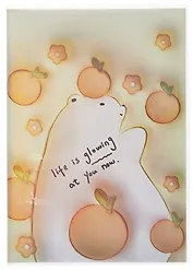 Книга для записей А5 68 листов в линейку, "Мишка 3D", в ассортименте