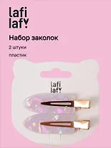 Набор заколок розовый перламутр (2шт) (пластик) (12-253004-С20) (Lafilaf)