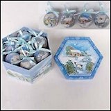 Набор из 7-и новогодних украшений "Шар" (7см) (554590) (Ремеко РС)