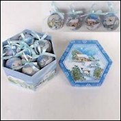 Набор из 7-и новогодних украшений "Шар" (7см) (554590) (Ремеко РС)