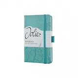 Блокнот для записей А6, 174стр Jolie, тверд. обложка, матовое покрытие с тиснен. "Зеленая утонченность"