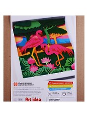 Набор для творчества Art idea. 3D-аппликация «Фламинго», 20 х 20 см