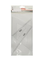 Угольники 02шт "Centro", 25см 45°, 29см 30°/60°, прозр., Rotring