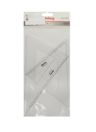 Угольники 02шт "Centro", 25см 45°, 29см 30°/60°, прозр., Rotring