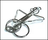 Головоломка металлическая желтая (002494)