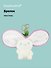 Брелок Зайка-фрукт с молнией (текстиль) (15 см) (12-0675-Z4) Bookvalno - 0