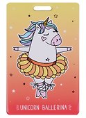 Картхолдер «Unicorn ballerina», красный градиент - 0