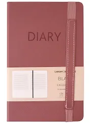Ежедневник недат. А5 128л "Blank" помадный, 7Б, иск.кожа, интегр.переплет, торец в цвет обл, на резинке, тонир.блок, ляссе