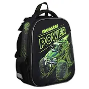 Ранец "МОНСТР-ТРАК" 2отд., 37*27*13см, 2 кармана, полиэстер, водоот. ткань, светоотр. элементы, 3 кармана