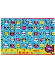 Альбом для рисования BG, I love cats, А4, 24 листа, в ассортименте