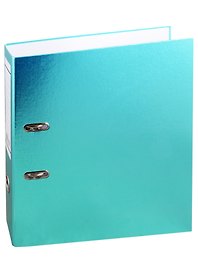 Папка архивная «Metallic», 70 мм, А4, мятная, бумвинил, Hatber