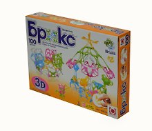 Конструктор 3D, БРИКС,  для объемного моделирования, 100 деталей