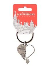 Брелок сердце с сердечком СПб. Исаакий