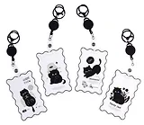 Бейдж "Cats", рулетка, пластик, ассорти