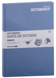 Скетчбук 17,6*25см 44л "SKETCHMARKER MARKER LINE", 160г/м2, 7БЦ, цв.синий