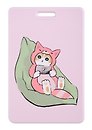Чехол для карточек вертикальный Kawaii Котик с телефоном (ДК2024-459)