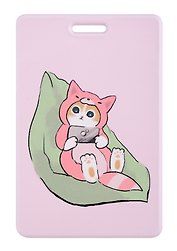 Картхолдер вертикальный «Kawaii Котик с телефоном»