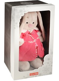 Мягкая игрушка Зайка Ми в платье и розовой дубленке (32 см) (StM-176)