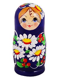 Матрешка 3 в 1 (Цветы, Эскиз 02, Ромашки) (М03110302)