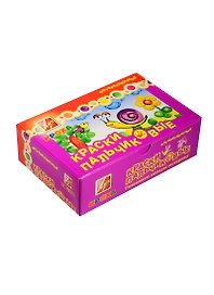 Краски Кроха пальчиковые флуоресцентные (24С 1498-08) (6цв. х40мл) (3+) (коробка) (Луч)
