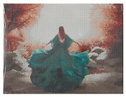 Набор для творчества Рыжий Кот. Алмазная мозаика блестящая «Девушка в зелёном платье», 30 х 40 см, 30 цветов, с подрамником, с полным заполнением