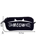 Пенал с большой молнией "Meow", 21.5 х 10.5 см - 2