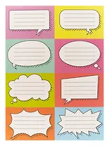 Наклейки для тетрадей 24 штуки "Баблы"