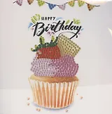Алмазная мозаика MAZARI Открытка своими руками Happy Birthday, 15х15 см М-10484