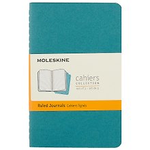 Записная книжка «Cahier Journal Pocket» А6, 32 листа в линейку, голубая, 3 штуки, Moleskine