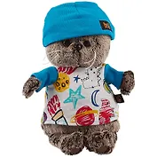 Игрушка мягкая Budi Basa, Басик в футболке космос и в шапочке